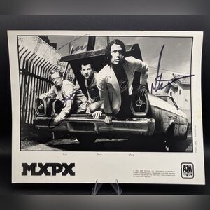 Vintage 2003 Signed 8x10 Press Photo MxPx Autograph Punk Skater Print Art Auto
